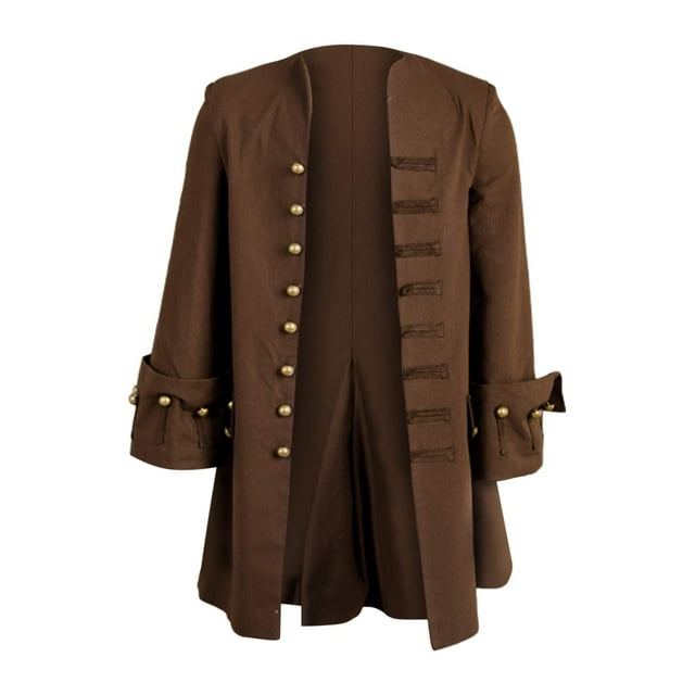 Chaqueta pirata medieval para hombre Costume Nasfotim, abrigo steampunk
