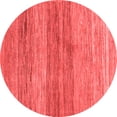 thumbnail image 1 of Ahgly Company Indoor Round Abstract Red Contemporary Area Rugs, 4' Round, 1 of 4
