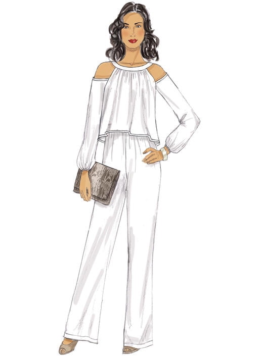 Butterick Pattern Misses' Dress And Jumpsuit-14-16-18-20-22