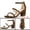 Leopard Print, variant on Unique Bargains Women's Open Toe Strappy Chunky Heels Sandals Green (Size 10)