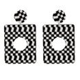 thumbnail image 3 of Pendientes geométricos de acrílico y negro, pendientes de moda para mujer, joyería elegante Cuadrado Salvador Pendiente colgante geométrico, 3 of 10