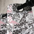 thumbnail image 3 of Ambesonne Flamingo Grommet Curtain, Orchid Palm, 50" x 72", Coral Black Grey, 3 of 6