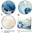 thumbnail image 3 of Designart "Tide of Drama I" Coastal Wall Art Prints Set, 3 of 5