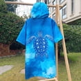 thumbnail image 4 of Faraee Unisex Kids Hooded Swim Cover Up Robe Boy Girl Terry Cloth Quick Drying Zip up Bathing Suit for Beach Pool Bath (7-13T,Blue), 4 of 6