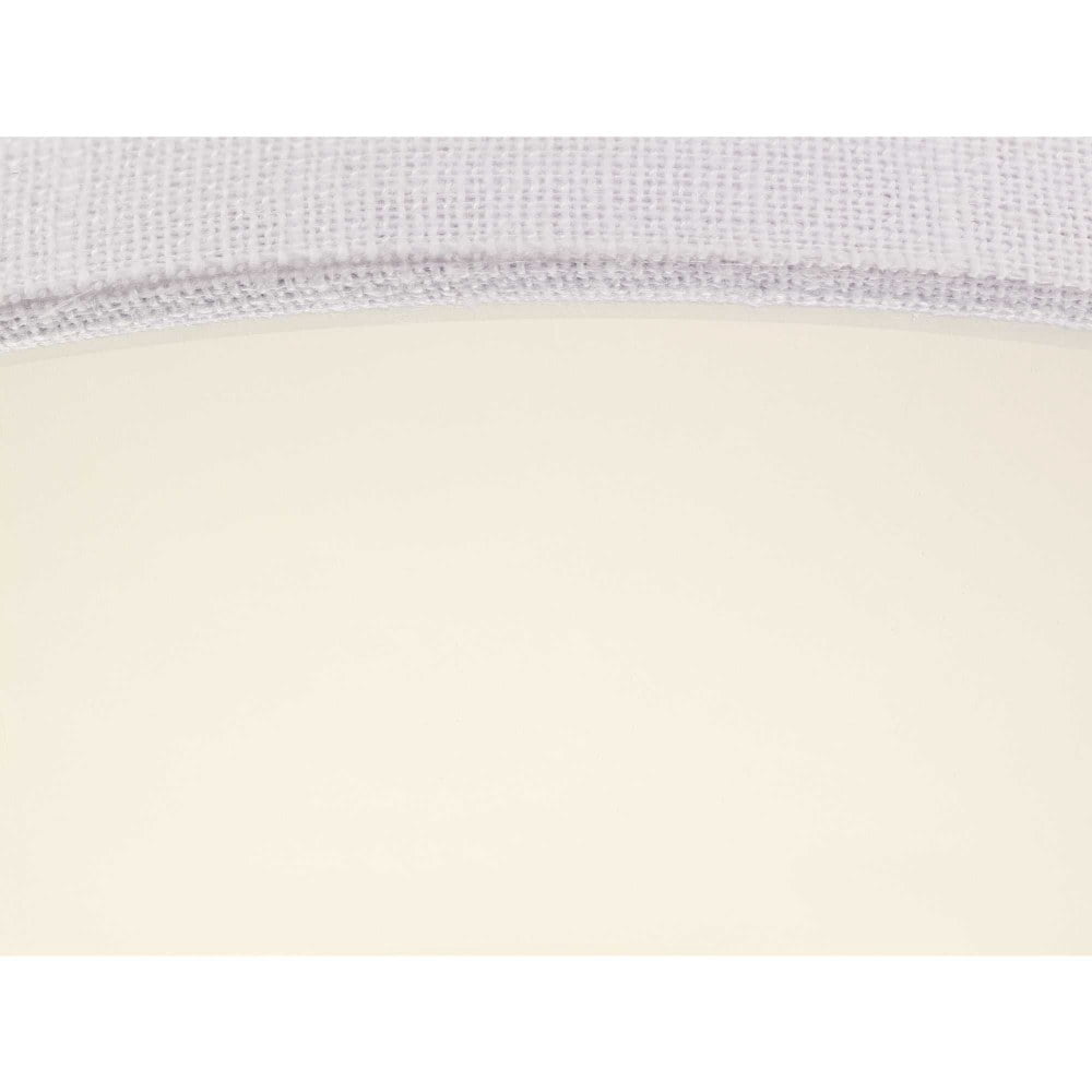 Progress Lighting Inspire Collection 1-Light LED Flush Mount in Brushed Nickel with Summer Linen Shade