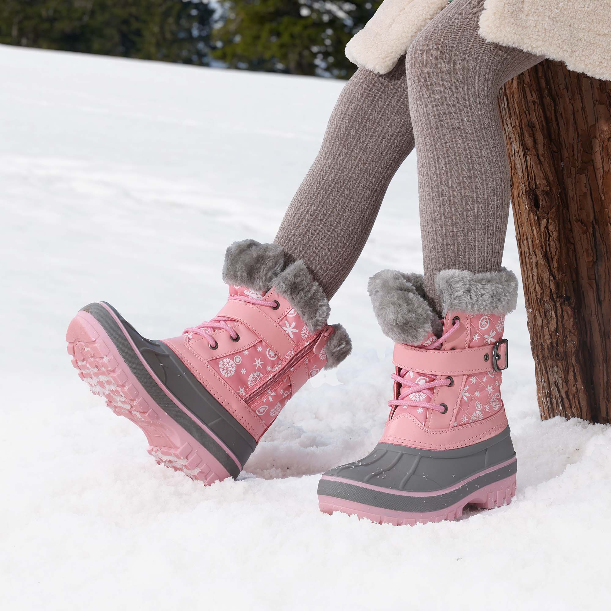 Dream Pairs Kids' Mid-Calf Winter Snow Boot photo 3