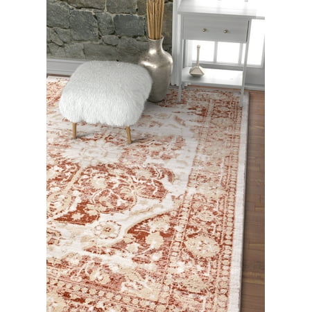 Copper Round Rug - Well Woven Kensington Maxwell Vintage Distressed Modern Copper 5'3