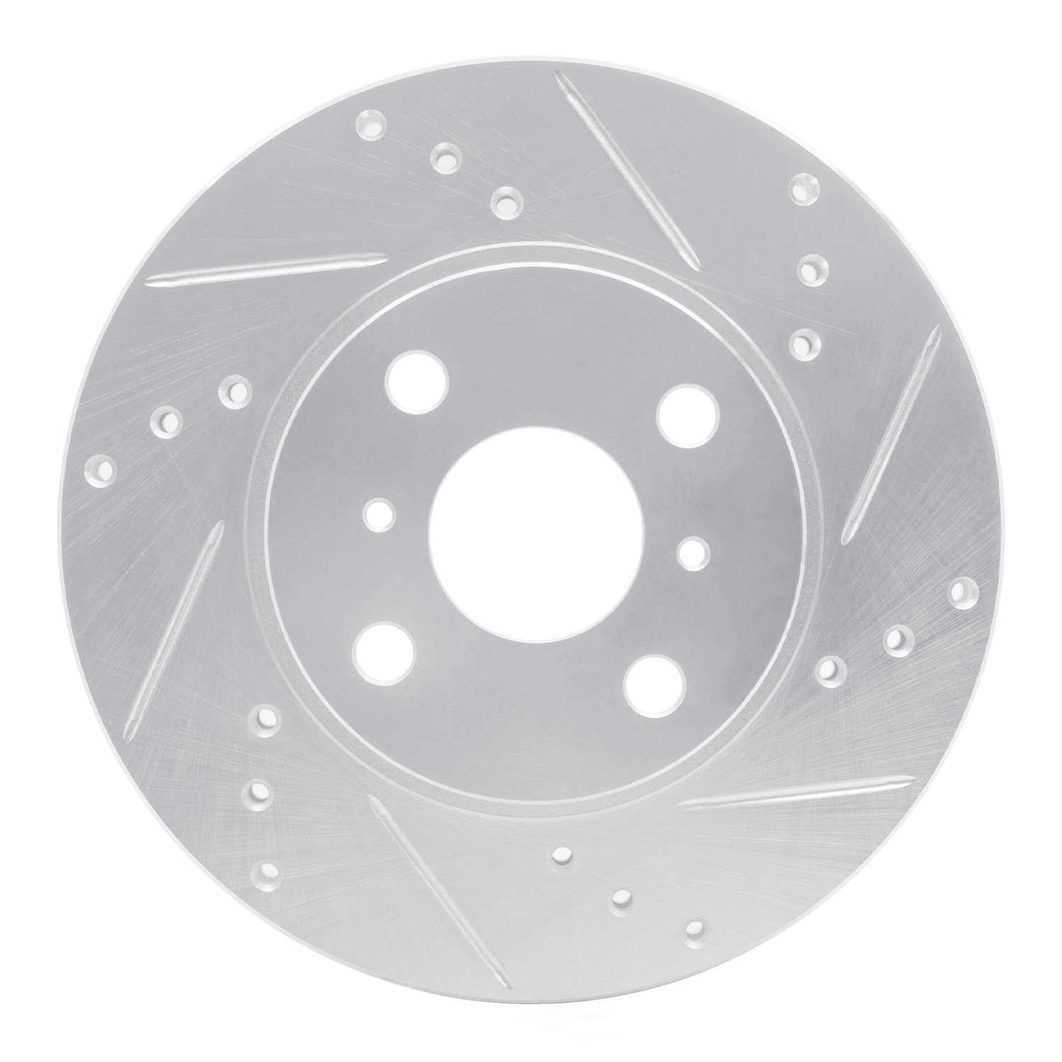 Dynamic Friction Company 631-76072R DFC Brake Rotor - Drilled And Slotted - Silver