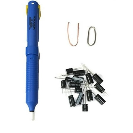 samsung lcd/plasma tv capacitor repair kit, replacement parts {1000uf 10v, and 1000uf 25v, and 2200uf 10v and 220uf 25v} with solder wire, wick and desolder pump! high temp capacitors