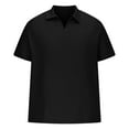 thumbnail image 7 of Njoeus Black Tees for Men Boys Shirts Men's Slim Fitted Short Sleeve Shirts Pullover Casual Sports Vacation Daily T-Shirt Comfort Breathable Shirt Blouse M-3Xl Tshirts Men, 7 of 7