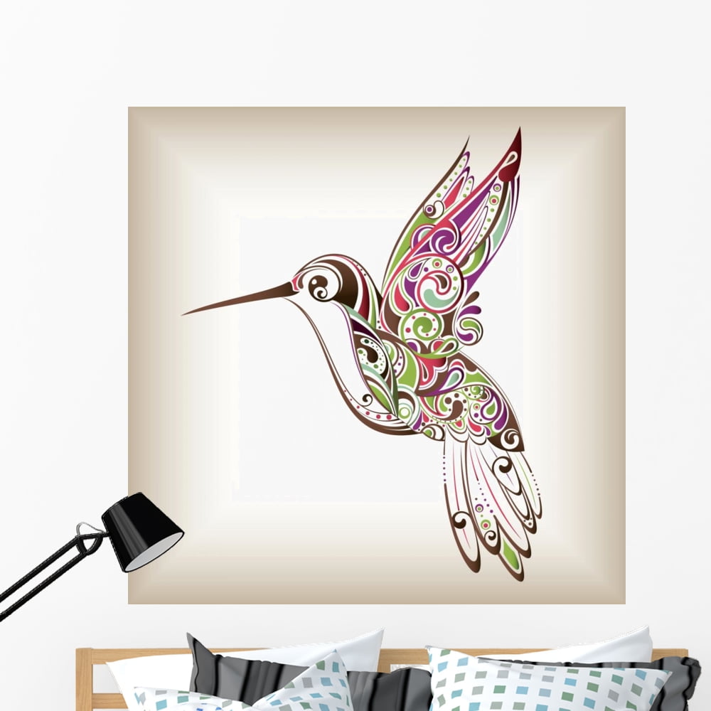 Hummingbird Wall Decal by Wallmonkeys Peel and Stick Graphic (48 in H x