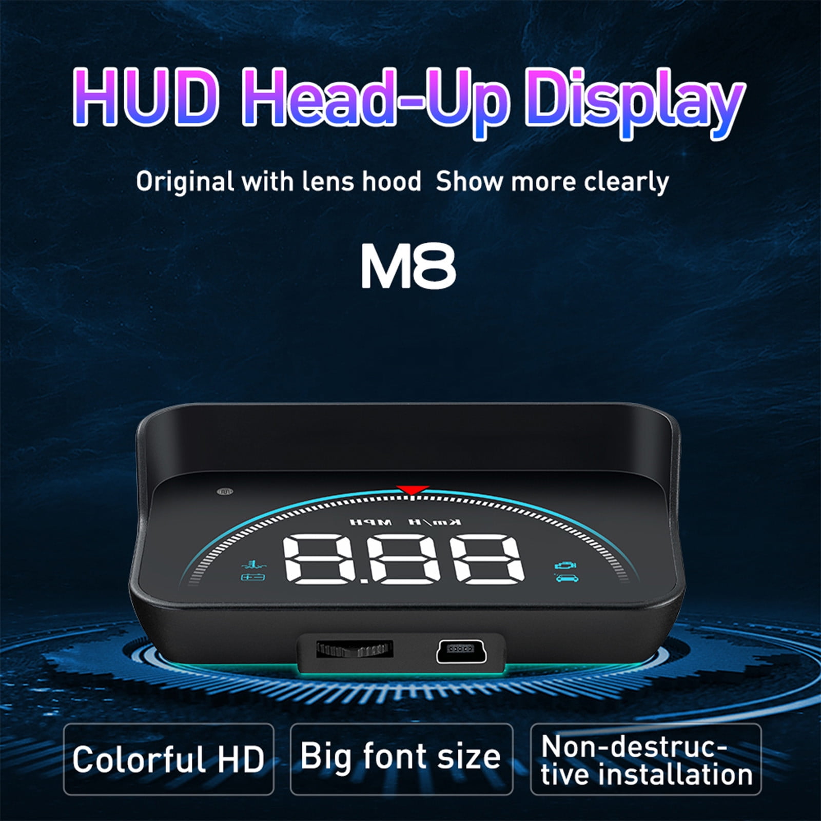 Car Gadgets 5.5" HD OBD2 Car HUD Head Up Display - Speed, RPM, Fuel Consumption & Over Speed Warning HUDWAY Drive - View #5