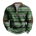 thumbnail image 5 of Penkiiy Men's St Patrick's Day 1/4 Zipper Collar Sweatshirt Shamrock Irish Long Sleeve Shirt S Multicolor, 5 of 5