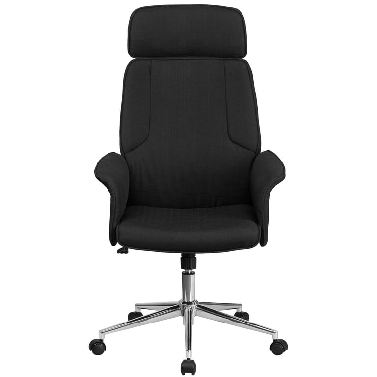 Flash Furniture Black Fabric Contemporary Adjustable Height Swivel  Upholstered Desk Chair in the Office Chairs department at