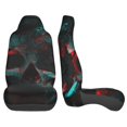 thumbnail image 4 of XMXT 2Pcs Car Seat Cover Decor Protector, Mystery Skull Floral Print Front Seat Covers for Cars SUVs, Universal Fit, 4 of 9