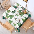 thumbnail image 2 of White Christmas Watercolor Tree Pattern Square Tablecloth,Waterproof Square Table Cover,Wipeable Spillproof Washable Table Cover for Home Kitchen Party Decor 42"X42"(107x107cm), 2 of 6