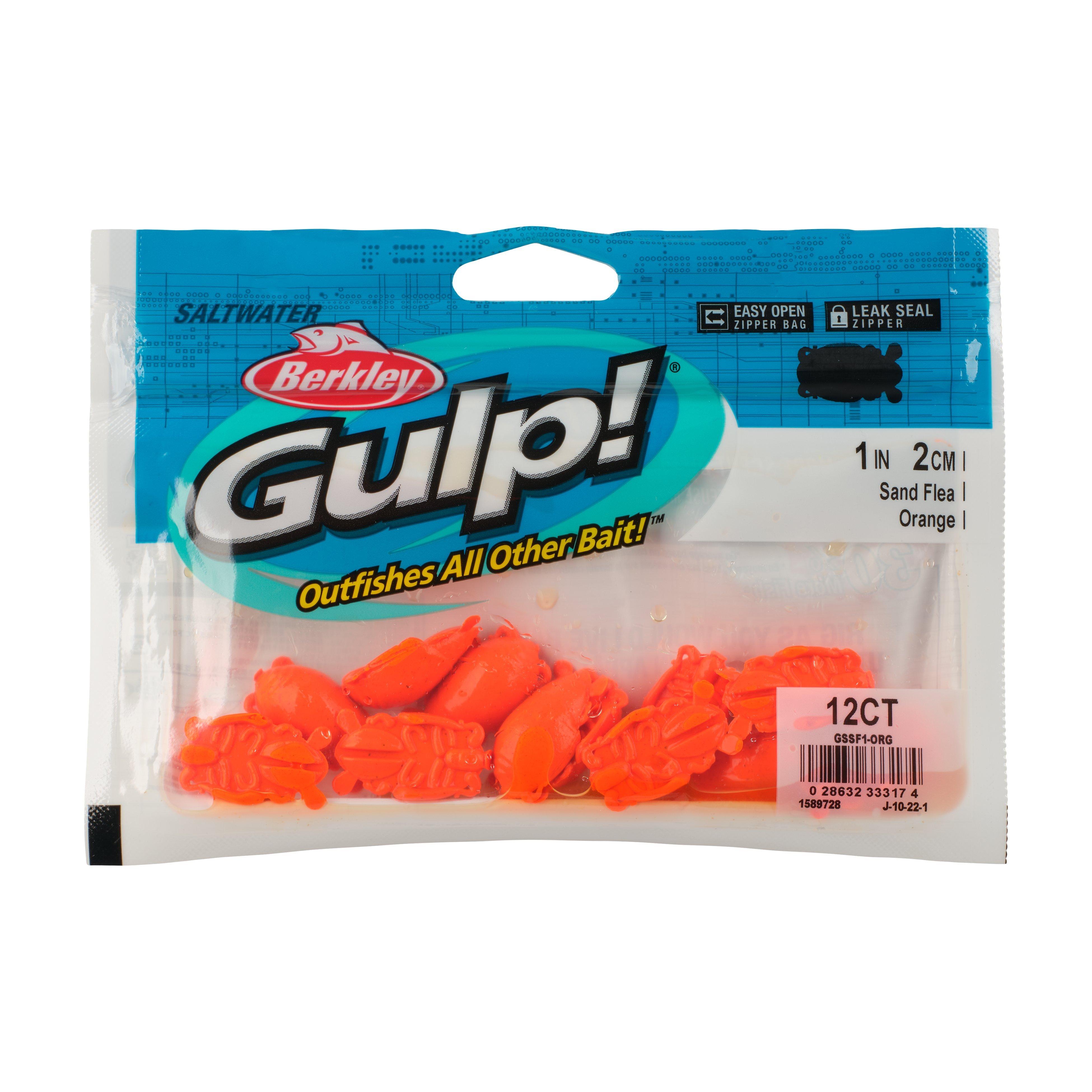 Berkley Gulp!® Saltwater Surf Bytes Sand Fleas, 1 in, Orange