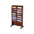 thumbnail image 1 of Wooden Mallet 14 Pocket Magazine Rack in Mahogany, 1 of 2