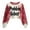 Red, variant on Women's Witch Crop Sweatshirt Fall Halloween Graphic Long Sleeve Pullover Spooky Fall Sweatshirt