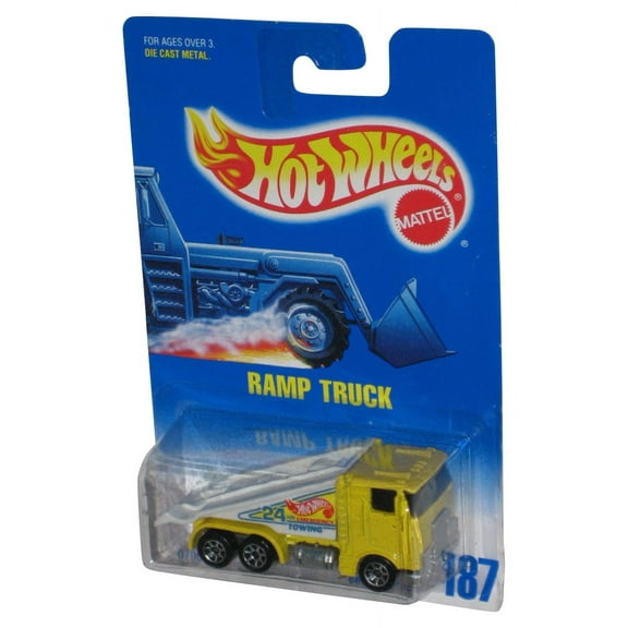Hot Wheels Ramp Truck (1991) Mattel Die-Cast Yellow Toy Vehicle #187