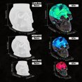 thumbnail image 4 of Relax love Silicone Skull Molds 3Pcs Reusable Flexible 3D Skull Head Resin Mold Nonstick Skull Shaped Mold Washable Silicone Molds for Resin Clay Candle Wax Casting Easter Home Decoration, 4 of 8