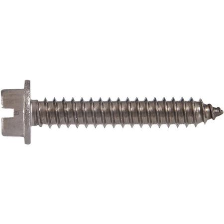 

823070 Stainless Steel Hex Washer Head Slotted Sheet Metal Screw 8-Inch x 1-1/2-Inch 100-Pack