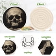 thumbnail image 4 of 6 Pcs Skeleton Skull Drink Coasters with Holder Absorbent Coaster Sets Cup Heat-Resistant Hot Pads Mats for Bar Table Protection, 4 of 7