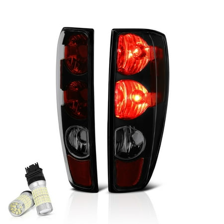 Chevy Colorado Driver Design - VIPMOTOZ Black Smoke Euro Style Tail Light Lamp Assembly For 2004-2012 Chevy Colorado & GMC Canyon, Driver & Passneger Side