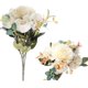 thumbnail image 1 of 2 ramos de flores artificiales de peonía, flores falsas blancas elegantes para bodas, fiestas nupciales, decoración del hogar, arreglos florales, decoración del hogar, oficina y jardín, 1 of 5