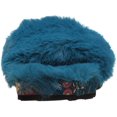 thumbnail image 6 of Jessica Simpson Gema Teal Blue Open Toe Furry Wedge Platform Mule Slide Sandals (5), 6 of 6