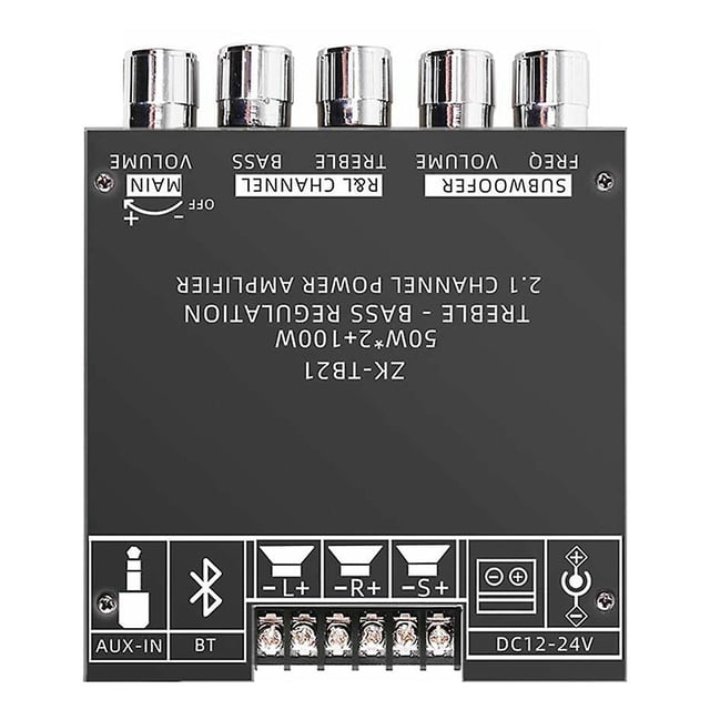 -tb21 Placa amplificadora para subwoofer Bluetooth 5.0 50wx2+100w Placa amplificadora de audio estéreo de 2.1 canales A