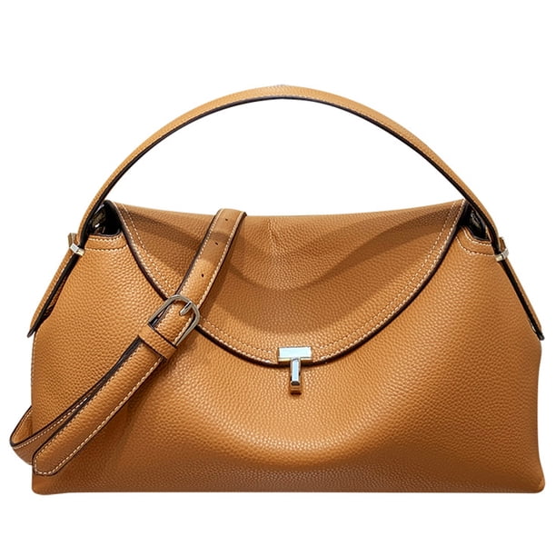 Bolso para Compras Diarias Cruzado Mujer Cuero Genuino Exteriores