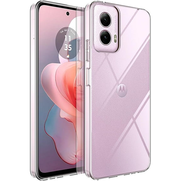 Crystal Clear Moto G Power 2024 Case.Soft Slim Fit Transparent Plastic TPU Protective Silicone Cover Phone Cases for Moto G Power 2024 [Slim Thin & Comfort Grip] [Shockproof]