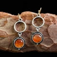 thumbnail image 2 of HOOUN Yellow Gemstone Woman Silver Ear Hook Drop Dangle Earrings Jewelry Gifts A Pair-Silver, 2 of 9
