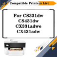 thumbnail image 2 of CS331dw 20N1HC0 20N1HK0 20N1HM0 20N1HY0 Toner Cartridge, Compatible for Lexmark CS331dw CS431dw CX331adwe CX431adw Printers【High Print Volume with Chip】, 2 of 7