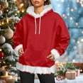 thumbnail image 2 of Hoodie for Women Trim 2026 Fall Winter Long Sleeve Fashion Plain Drawstring Hooded Sweatshirt with Pockets Pullover Top, 2 of 6