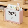 thumbnail image 1 of 2025 Plastic Page Turning Desk Calendar SD-2353 14-Page Simple Modern Custom, 1 of 5