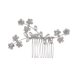 thumbnail image 3 of Nvzi Horquillas para el pelo de boda con flores para novias, peinetas con perlas de cristal, pinzas para el pelo, accesorios para el pelo de boda dorados, joyas -B, 3 of 4