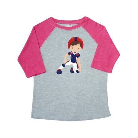 

Inktastic American Football Cute Boy Brown Hair Rugby Gift Toddler Boy Girl T-Shirt