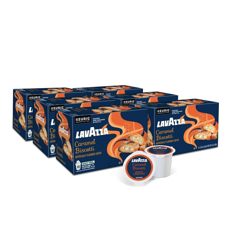 Lavazza, Keurig K-Cup, Caramel Biscotti, Light-Medium Roast, 60