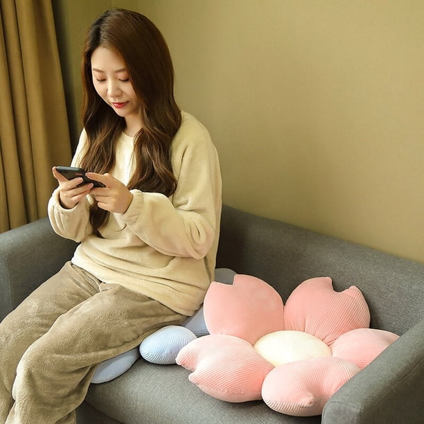 Back Lumbar Support Adorable Plants Pillows Stuffed Soft Sunflower Sakura Daisy Flowers Seat Cushion Infant Accessories heqiyong LED