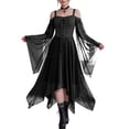 thumbnail image 2 of Witch Costume Women Halloween Costumes Gothic Dresses Renaissance Medieval Adult Vampire Dress 2026 Black M, 2 of 7