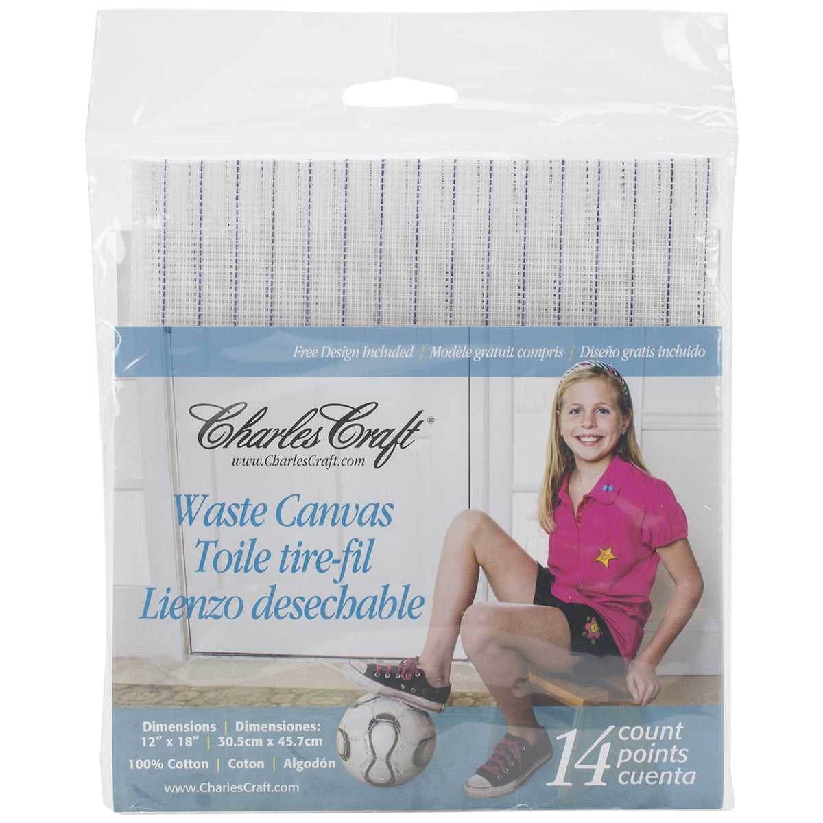 Charles Craft Waste Canvas 14 Count 12"X18"Natural