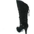 thumbnail image 3 of Static Footwear Womens Page-65 Knee High Round Toe Lace-Up Slouched High Heel Boots, 3 of 5