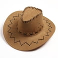 thumbnail image 3 of Sombrero de vaquero occidental con ala curvada para niños pequeños, sombrero de Sol para exteriores, regalos de cumpleaños para niños, fiesta de vacaciones, Cosplay, 3 of 4