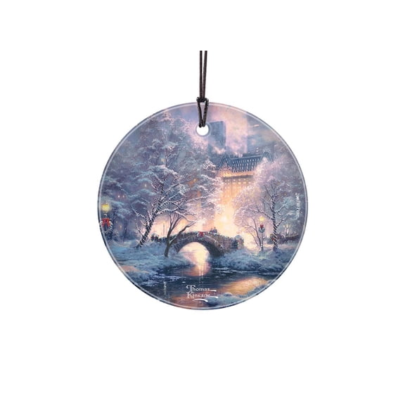 Thomas Kinkade Studios (Holiday in Central Park) StarFire Prints™ Hanging Glass Print SPCIR1187