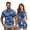 Blue Daisy, variant on Silver Glitter Matching Couple Summer Golf Outfits Men 1/4 Zip Short Sleeve Dry Fit Athletic Shirt and Women Dress with Built in Shorts Quick-Dry Casual Sport Clothes Size L