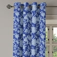 thumbnail image 2 of Ambesonne Floral Grommet Curtain, Paisley Pattern Ottoman, 50" x 96", Royal Blue, 2 of 6