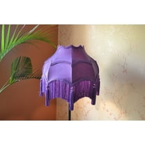 BespokeByNikita Linen Purple Scallop Lampshade