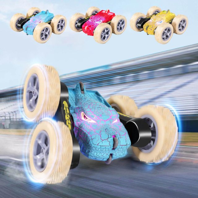Feltree 2.4G Remote Control Stunt Truck, 4WD Off-Road Drift Car with 360° Rotation & Double Sides, Perfect Gift for Boys Age 4+